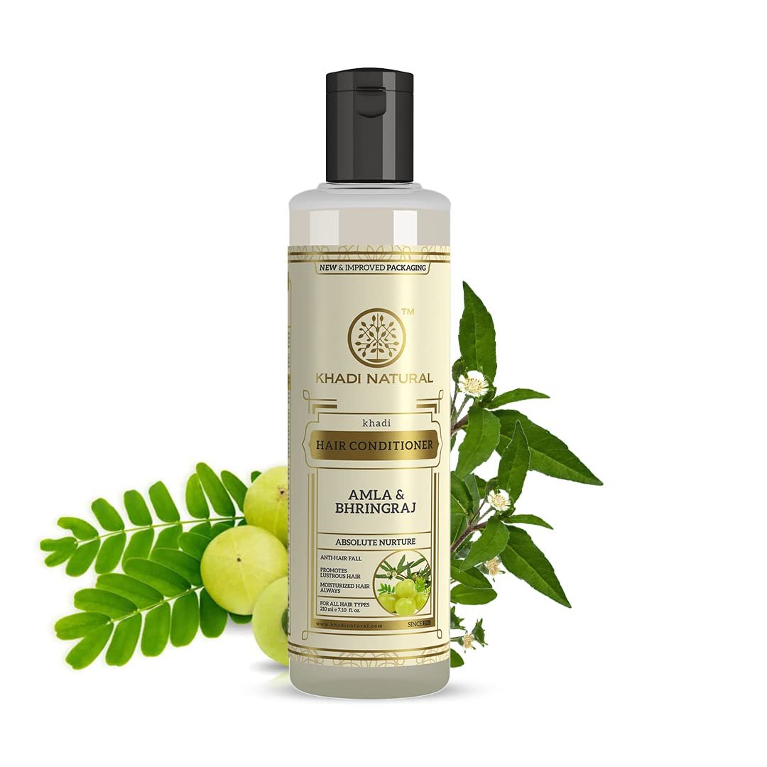 Khadi Natural Amla and Bhringraj Hair Conditioner 210ml, Nourishing,Paraben and Silicone Free, Suitable for All Types of Hairs